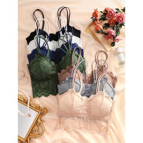 F 20477 Lace Removable Padded Bandeau Top 蕾丝抹胸背心