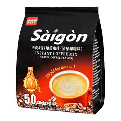 SaiGon西贡越南进口咖啡猫屎咖啡味三合一速溶咖啡防困官方旗舰店