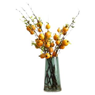 假话花仿真花石榴花高枝发财果客厅摆设大号假果仿真石榴果摆件