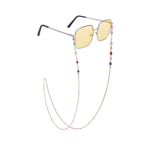 明星白敬亭同款钛钢太阳镜链条男女挂脖墨镜链子挂绳简约眼镜链潮