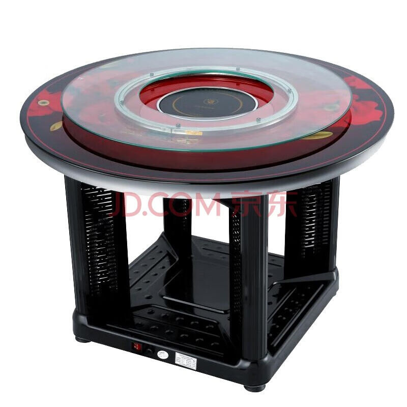 祥阳电暖桌圆形取暖桌多功能火锅烤火桌子家用圆饭桌1m1.2米取暖