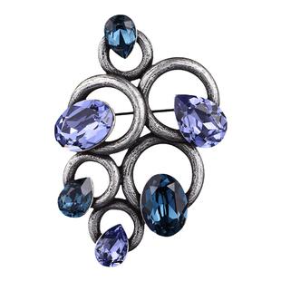 【新品】巴洛克复古别针女胸花 奥地利水晶胸针双用毛衣链丝巾扣