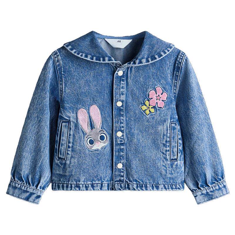 【疯狂动物城】HM童装儿童女童外套2026春季新款牛仔外套1346690