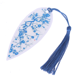 古风叶脉书签创意小清新 学生韩国复古典中国风 树叶礼物文具流苏