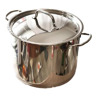 高级货 出口欧洲 18-10不锈钢汤锅 24CM 26CM 6.3L/10L 大容量