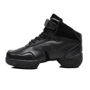 正品三莎舞蹈鞋女式增高爵士舞软底广场舞真皮跳舞鞋现代舞鞋水兵