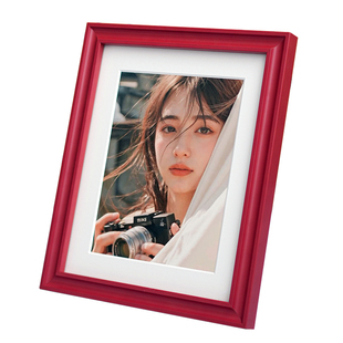 签名照收藏框无酸纸相框摆台进口无酸卡纸低反光玻璃相框6寸摆台
