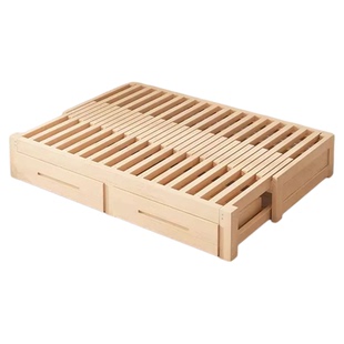 实木伸缩抽拉床折叠沙发床拼接床榻榻米床两用家用客厅小户型推拉