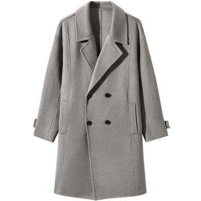 GXG男装经典款多色含羊毛长款毛呢大衣24年冬季款#G24D264001