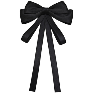 领结女复古英伦风衬衫领口黑色简约装饰蝴蝶结时尚胸针领花配饰品