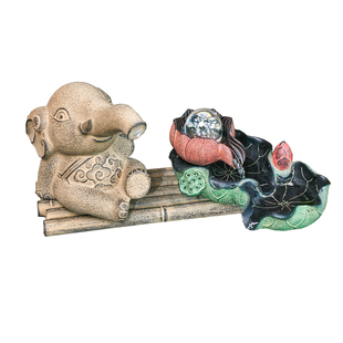 生态缸古法养鱼水晶球循环水流水喷泉 鱼缸造景装饰摆件鱼池增氧