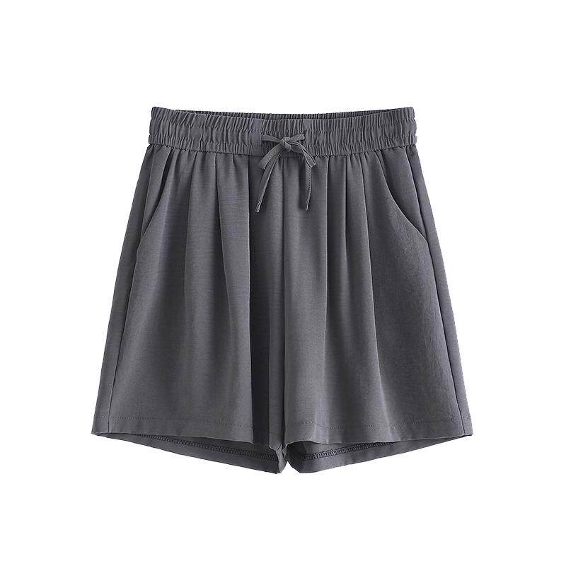 冰丝短裤女2025夏季新款宽松高腰休闲显瘦垂感通勤薄款运动阔腿裤