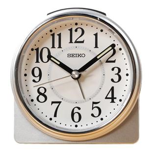 精工闹钟桌面学生儿童男孩静音创意夜灯闹铃叫醒卧室床头日本时钟