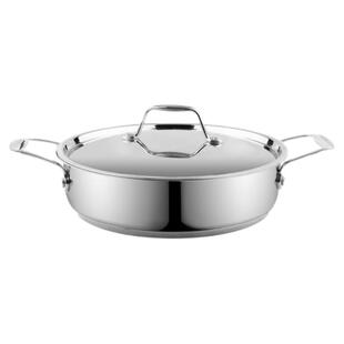 正品顺发厨霸双柄26cm平底煎锅无涂层复底304不锈钢燃气电磁炉用