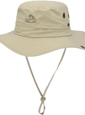 伯希和户外渔夫帽女夏季登山帽遮阳防晒帽男士徒步帽快干折叠帽子