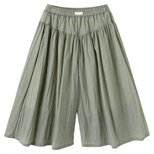 森马儿童长裤2025夏季新款宽松裙裤女童休闲裤子松弛感八分裤俏皮