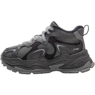 滔搏LI-NING李宁女子星芒WNTR厚底中帮老爹鞋运动休闲鞋AGCV392-1