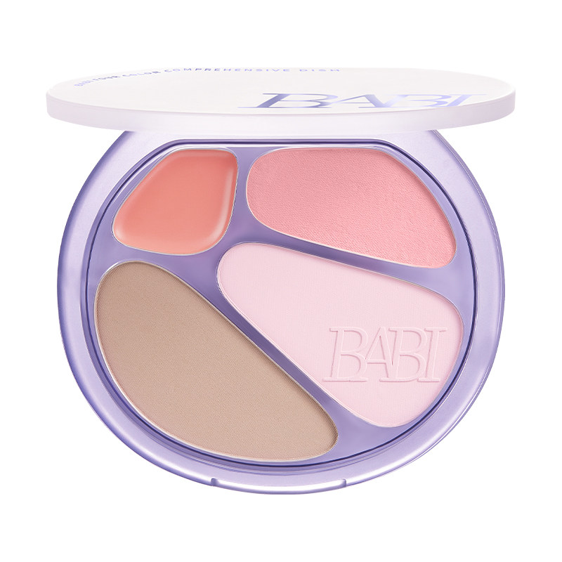 BABI四色修容盘高光修容一体综合盘面部显白腮红阴影氛围感妆容