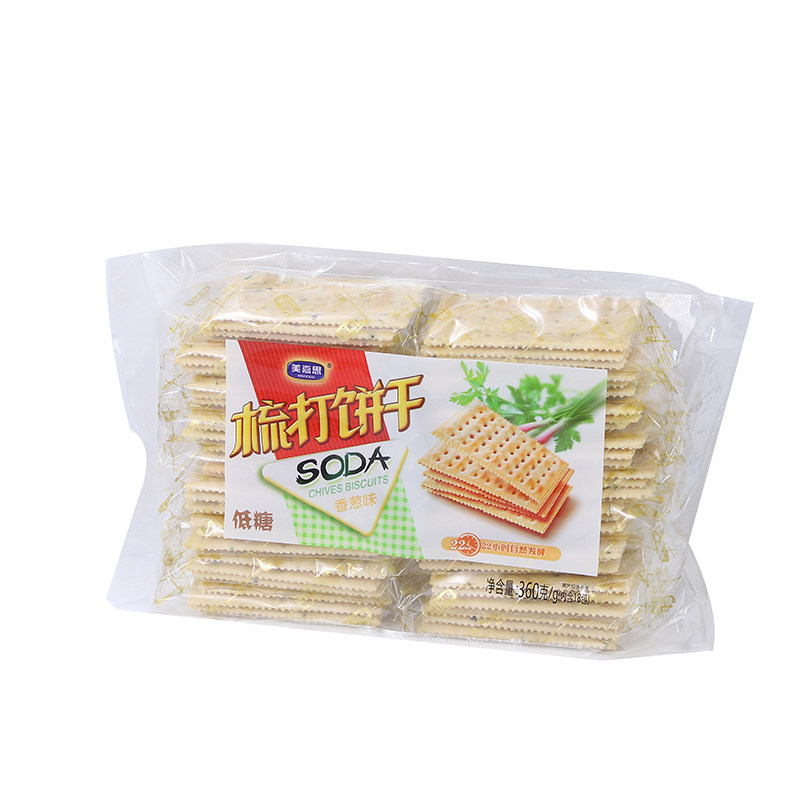 美嘉思香葱味梳打饼干360g咸味芝麻苏打休闲办公室下午茶小吃零食