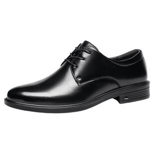 OPP男鞋春季2026新款商务正装高端黑色英伦风真皮休闲绅士皮鞋男