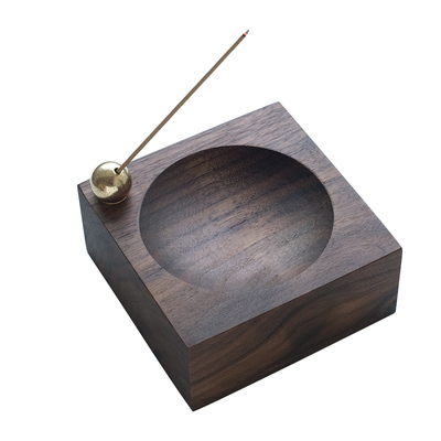 简约北美黑胡桃整木线香插