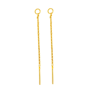 百泰首饰黄金耳线流苏配件耳环气质足金999耳钉肖邦链子DIY金耳饰