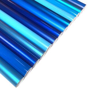 汽车改色膜蓝色贴膜贴纸冰膜亚亮光深浅蓝碳纤维全车身顶中网内饰