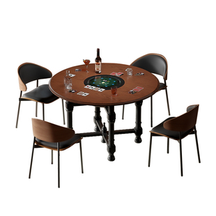 掼蛋高端专用桌五人斗地主桌圆桌全自动六人扑克发牌桌洗发一体机