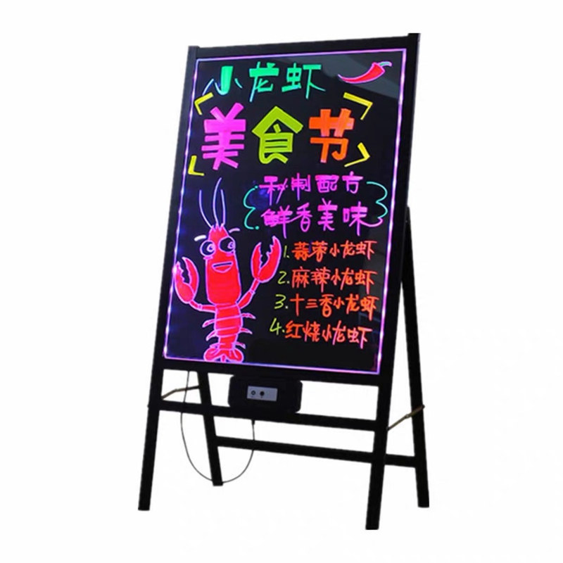 LED荧光板夜市摆摊发光广告牌