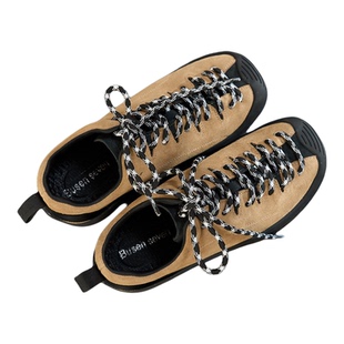 柒步森林反毛牛皮丑萌短脸户外系带德训鞋时尚厚底单鞋子女春新款