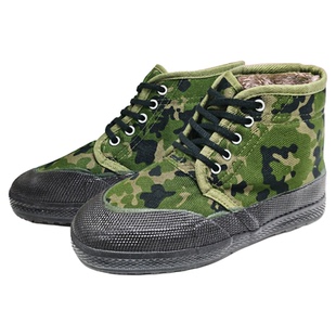 解放鞋棉鞋男女加绒加厚冬季保暖高帮迷彩劳保鞋工地防滑耐磨胶鞋