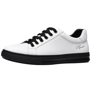 宾度男鞋春夏季男士休闲皮鞋男板鞋真皮舒适耐磨百搭青年小白鞋子