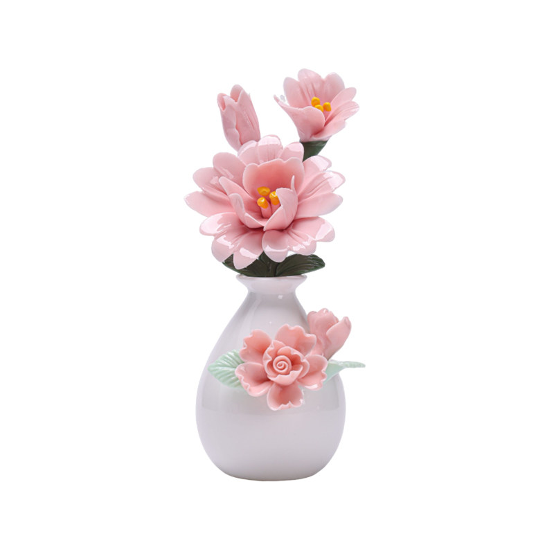 手工迷你小花器陶瓷摆件干花插水培书房客厅桌面装饰教师节送礼盒