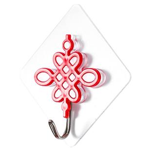 福字红色喜庆挂钩强力粘胶免打孔粘钩无痕灯笼承重门挂中国结钩子