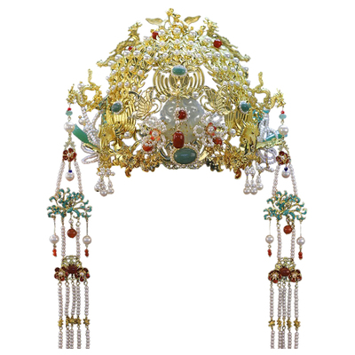 尹霞中式新娘头饰秀禾凤冠