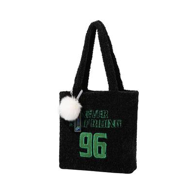 森马包包托特包女手提袋简约质感仿羊羔绒单肩包大容量通勤女士包