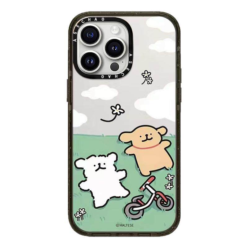 CASETIFIY联名可爱卡通线条小狗博物馆17pro适用iPhone18ProMax苹果16plus手机壳15磁吸14华强北13平替潮壳女