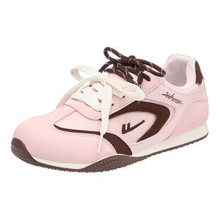 回力女鞋德训鞋女款2026新款春季薄底鞋多巴胺厚底百搭粉色板鞋女