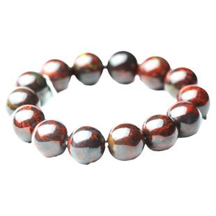 清仓玉枢坊天然桂林鸡血玉手链鸡血石玉石手串佛珠串珠手饰男送礼