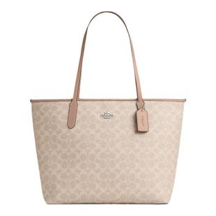 COACH/蔻驰托特包女city33单肩大容量通勤老花手提包包奥莱款