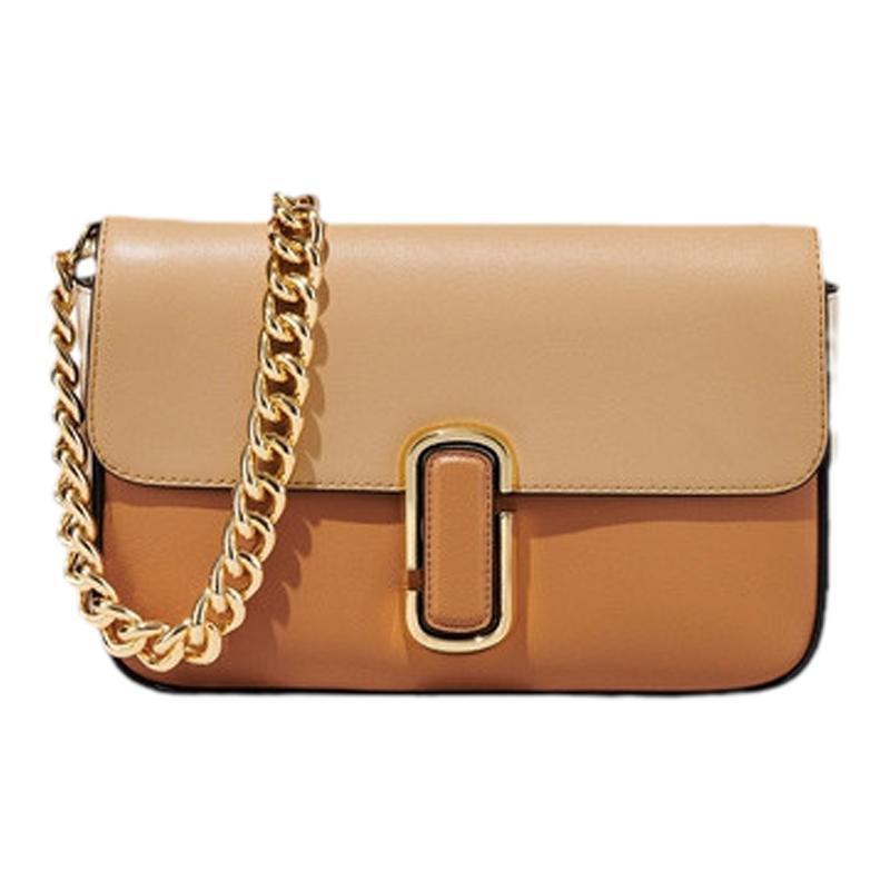 【特享甄选】MARC JACOBS/莫杰 J MARC 中号牛皮拼接单肩斜挎包