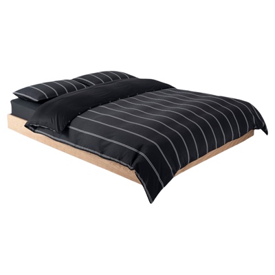 NIGHTOLOGY晚安学双条纹天丝棉四件套春夏轻奢简约凉感床单被套