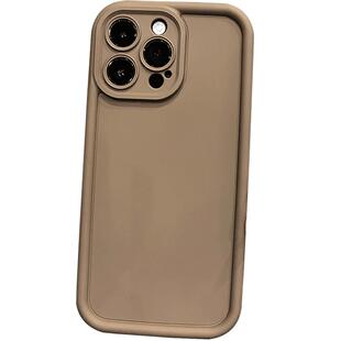 17e韩系ins风卡其色air适用苹果18手机壳iphone13新款14promax全包防摔12情侣11保护套xsmax高级感仙女小众15
