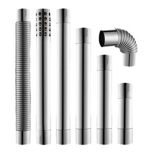 燃气热水器排烟管60mm加长排气管弯头烟道304不锈钢防倒风止逆阀