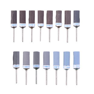 砂纸打磨棒圈金属模具打磨头砂布玉石翡翠蜜蜡木工镜面抛光轮带柄