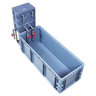 龟鱼一体养殖箱带过滤排污增氧送架子乌龟缸周转箱养龟多功能缸