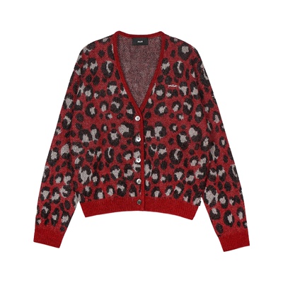 SPELLEDIT新品豹纹针织开衫