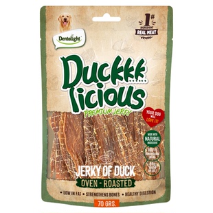 Dentalight狗狗零食烘烤肉鸭胸肉干磨牙棒泰迪小大型犬训练奖励