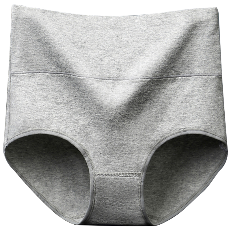 高腰内裤女纯棉收腹提臀女士加大码全棉裆透气抗菌无痕三角女裤头