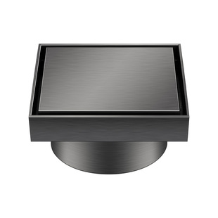 圣亚洁清扫口地漏隐形镶砖304不锈钢加厚地面检修口枪灰DN110管